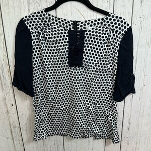 Milly Polka Dot Silk Blouse